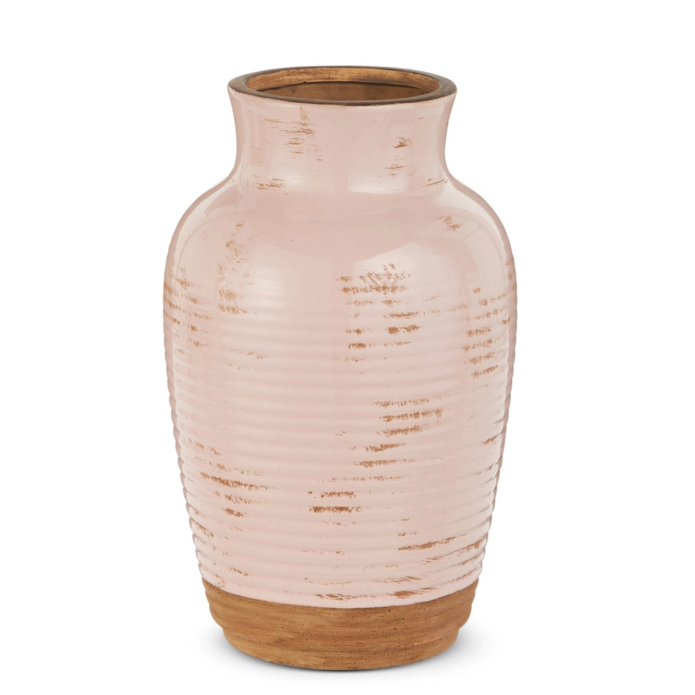 Pink Distressed Vase