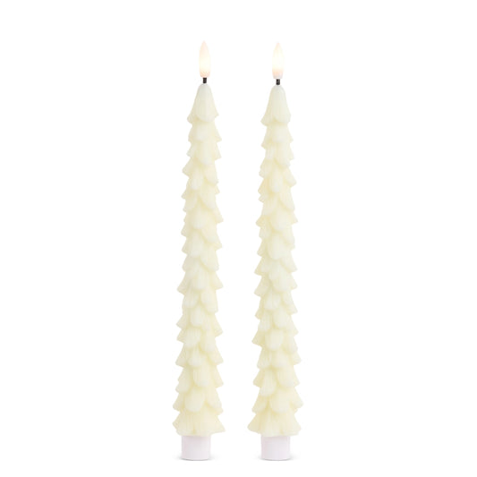 Ivory Tree Taper Candles
