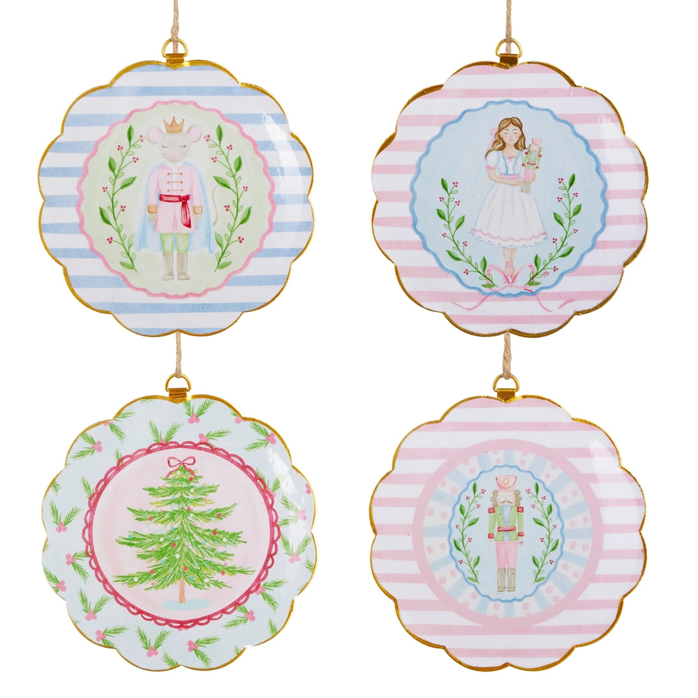 Pastel Nutcracker Scalloped Frame Ornament