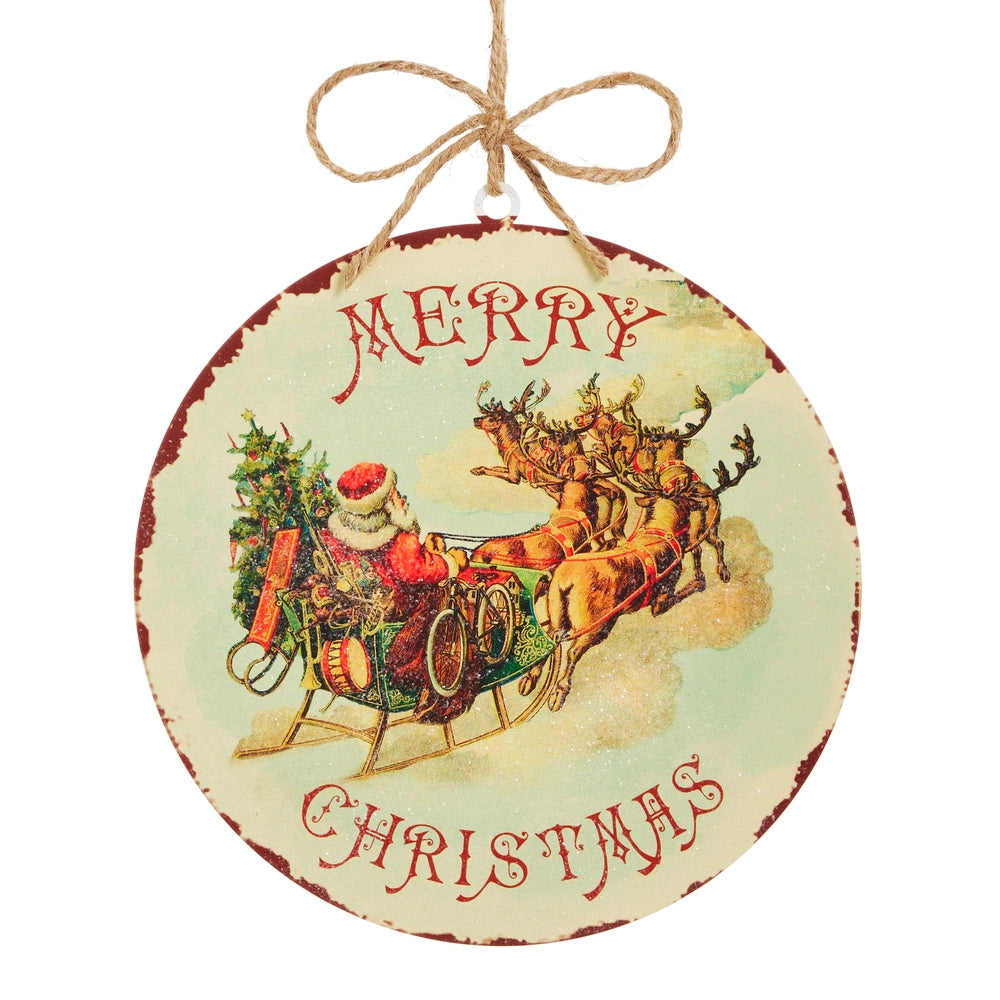 Rustic Christmas Disc Ornament