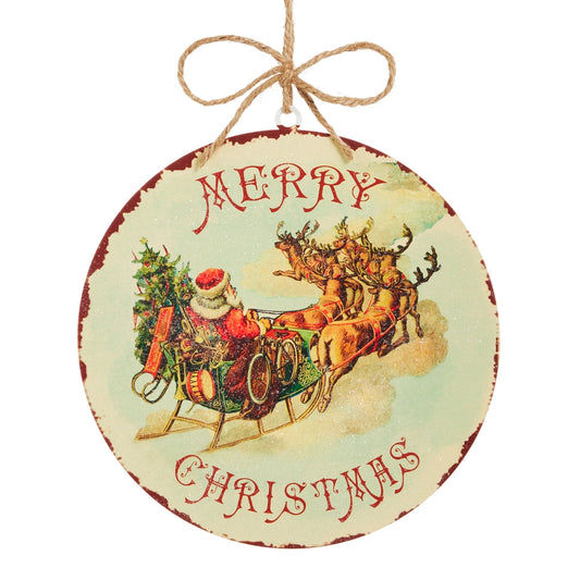 Rustic Christmas Disc Ornament