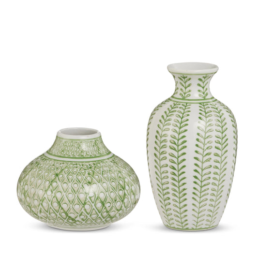 Green Bud Vases