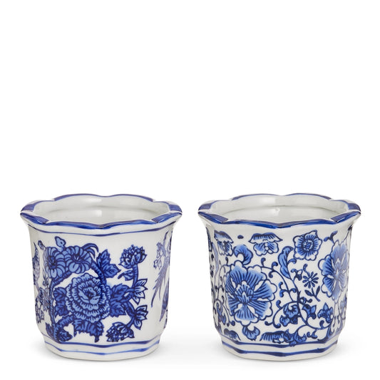 Mini Blue & White Pots
