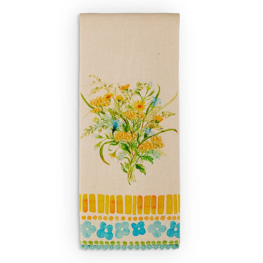 Floral Tile Tea Towel
