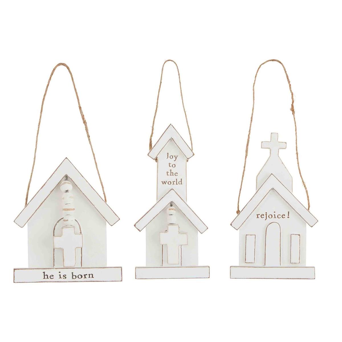 White Church Ornament