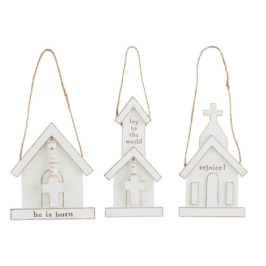 White Church Ornament