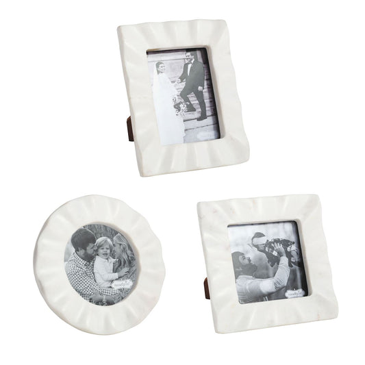 Ruffled Marble Frames