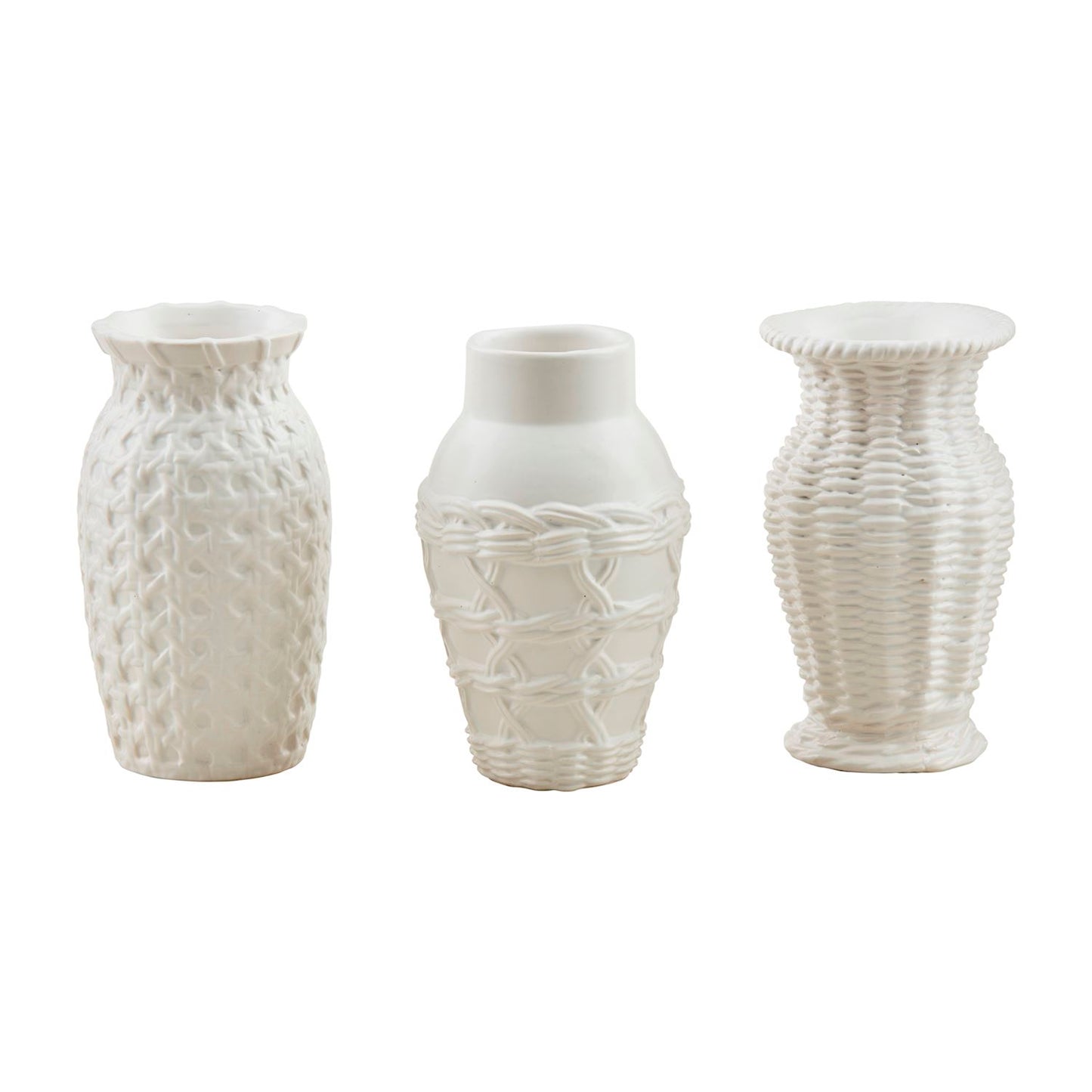 Woven Stoneware Bud Vase