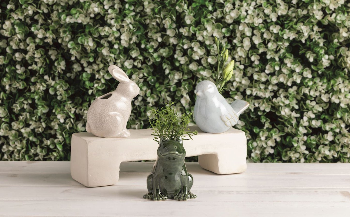 Figural Stoneware Bud Vase