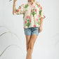 Floral Poplin Puff Sleeve Blouse