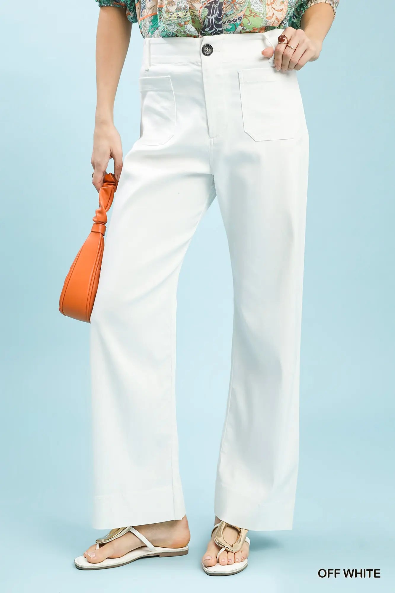 Button Stretched Pants