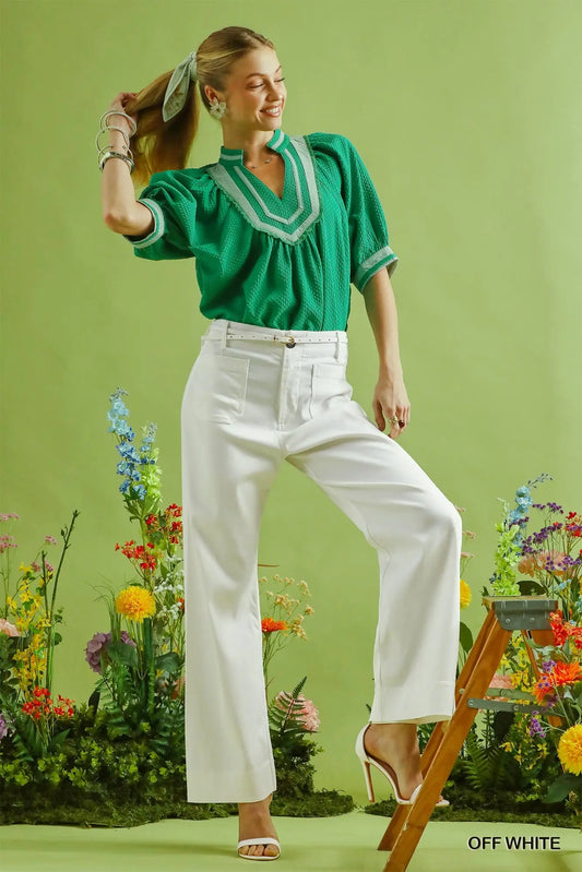 Button Stretched Pants