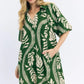Leafy Ogee Print Mini Dress