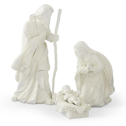 Nativity Figures With Cream Finish