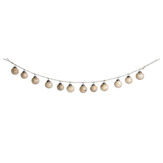 Light Brown Glass Ornament Garland