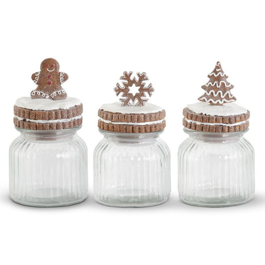 Gingerbread Topper Canisters