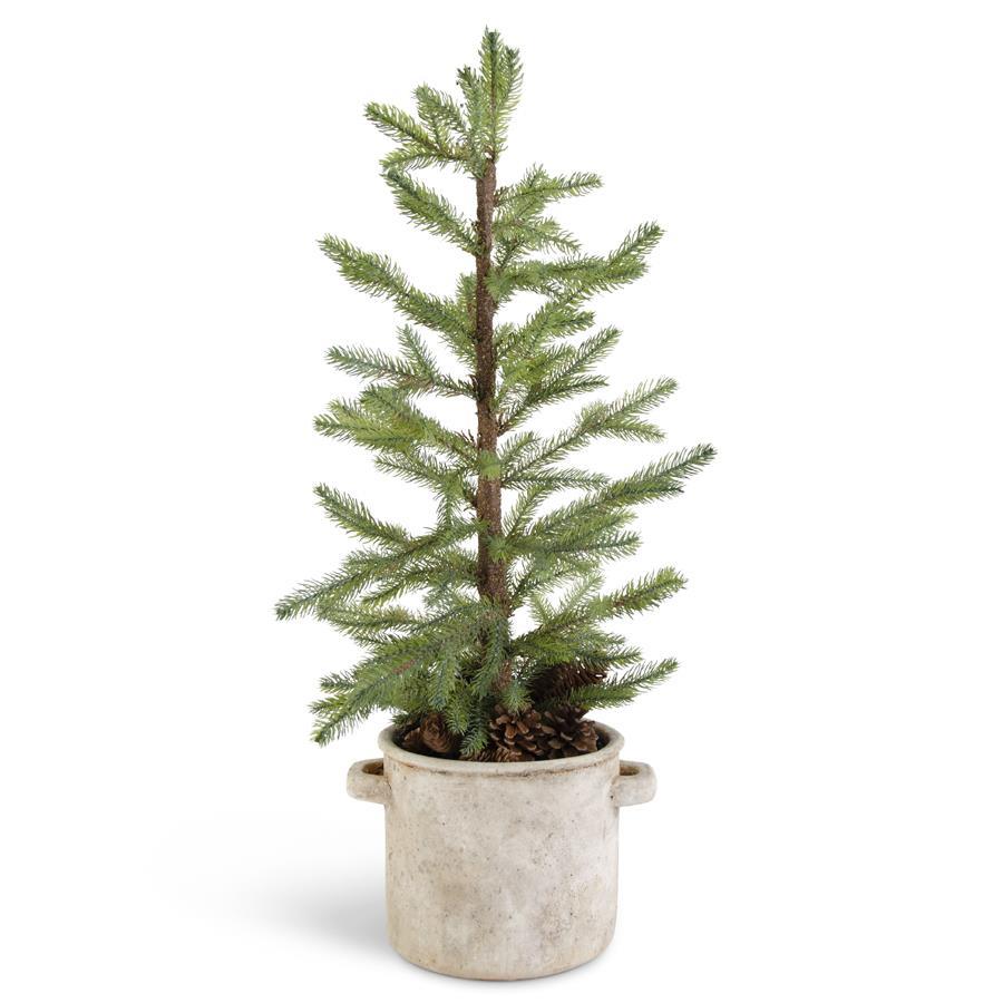 Pine Tree in Cream Crock