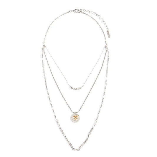 Beaded Love Gray Necklace