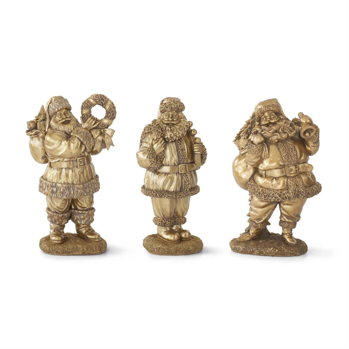 Antique Finish Gold Santa