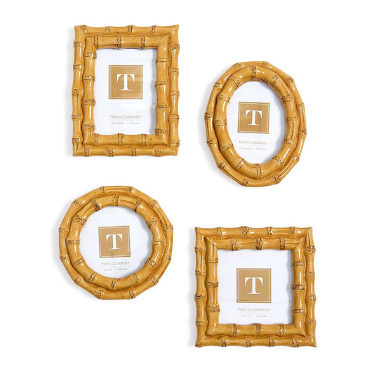 Blonde Faux Bamboo Photo Frames