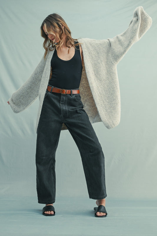 Oversized Brushed Sweater Cardigan