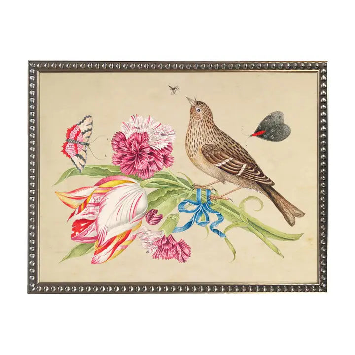 Bird on a Bouquet Framed Art Print