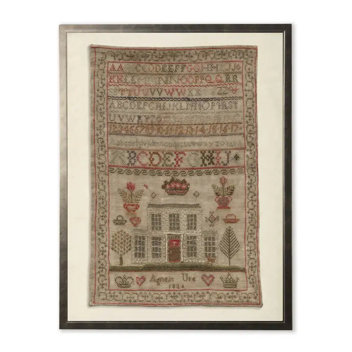 Vintage Sampler Stitching Reproduction Print
