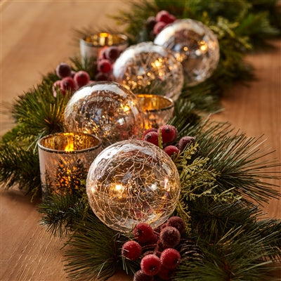 LED Glass Ball Ornaments On String
