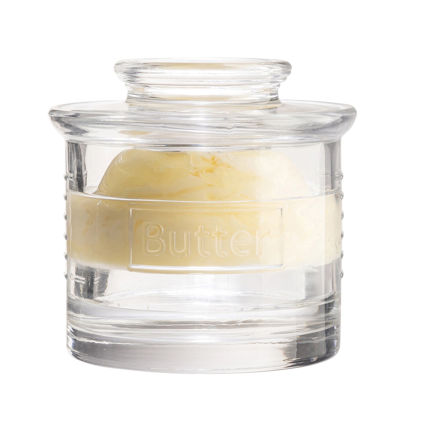 Glass French Butter Crock