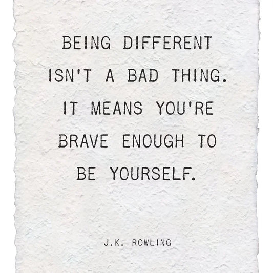 Being Different Isn't A Bad Thing