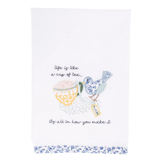 Cup of Tea Bird Tea Towel