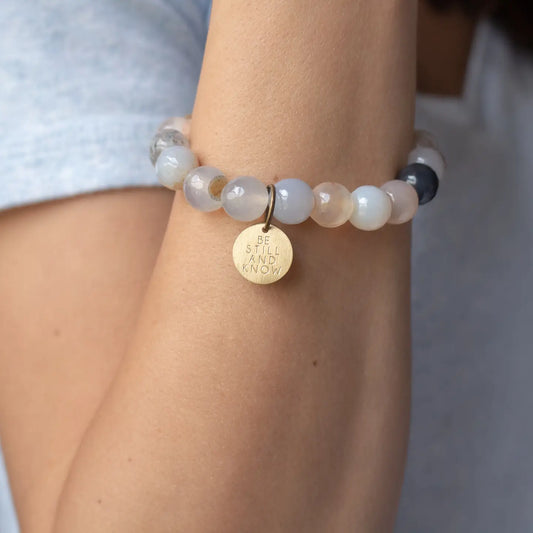 Earth Tone Serenity Stone Bracelet - Be Still & Know