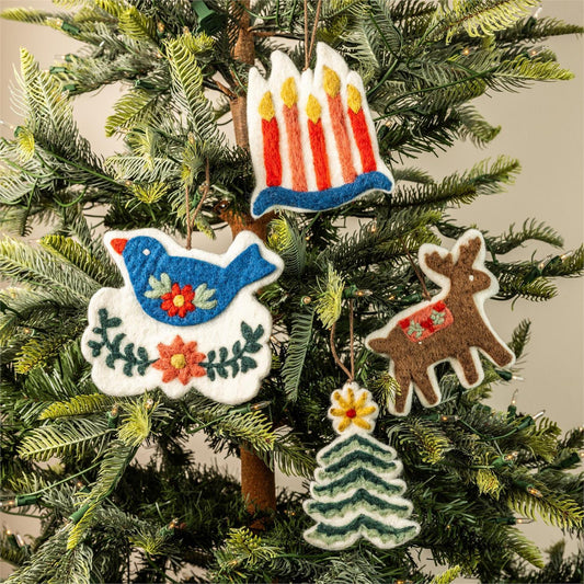 Woolen Folk Art Ornaments