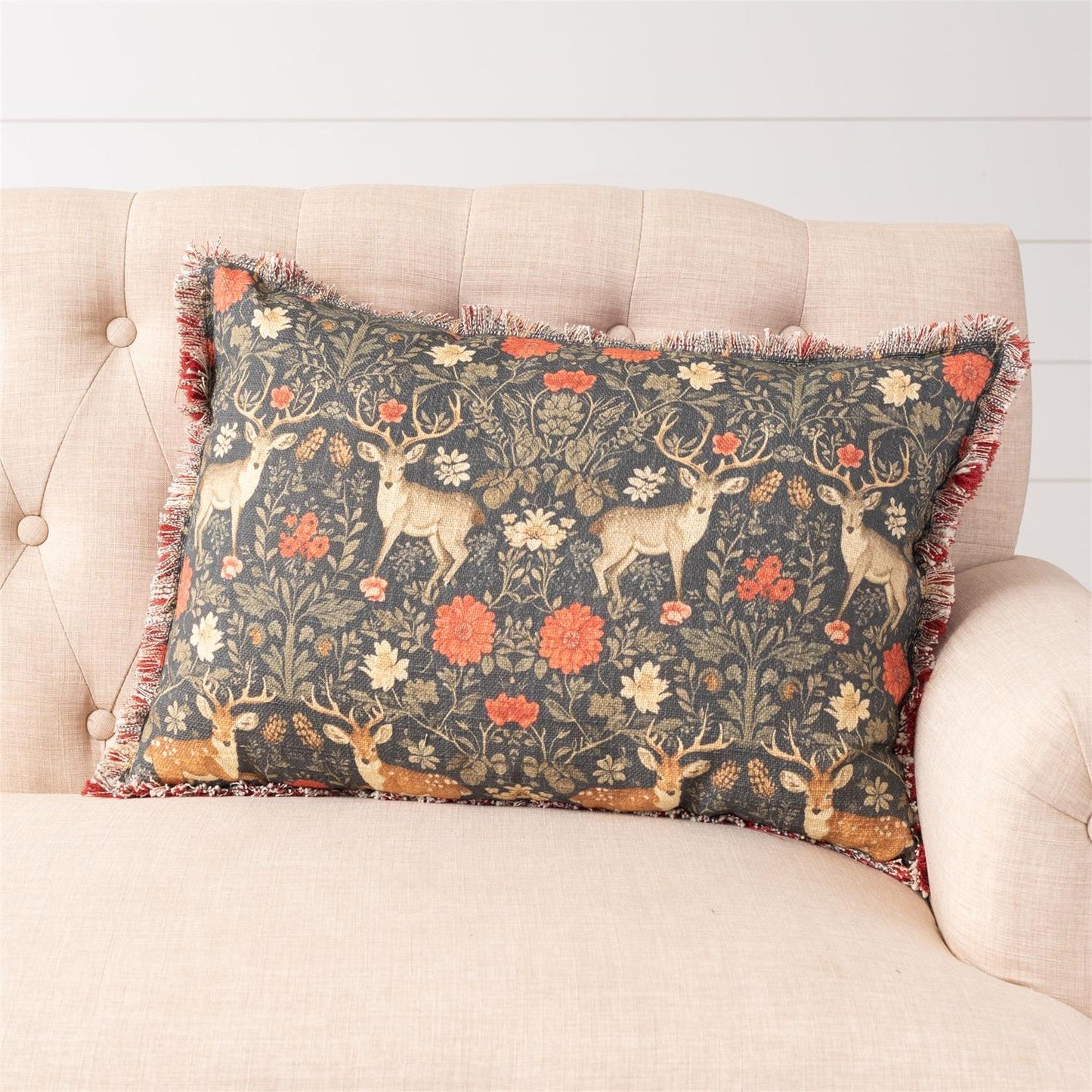 Balmoral Deer Print Lumbar Pillow
