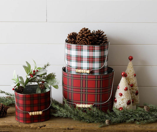 Red Tartan Tins