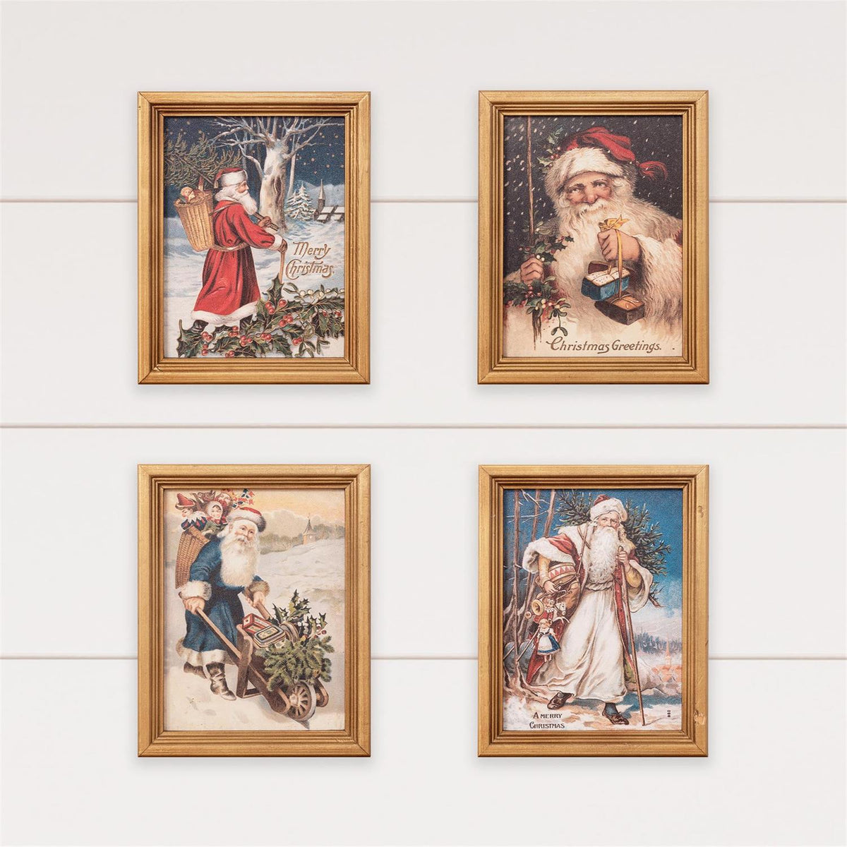 Santa Post Card Framed Prints