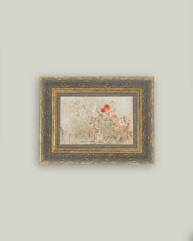 Small Garden Framed Antique Art