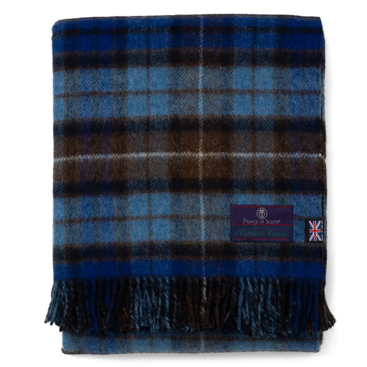 Highland Tweeds Reversible Double Cloth (Blue Buchanan)