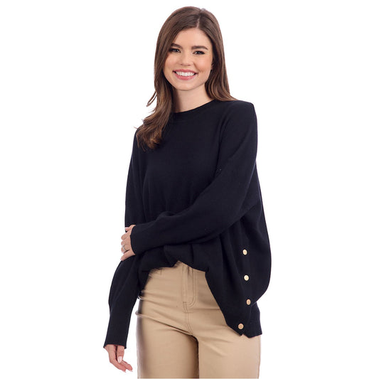 Black Noralee Button Sweater