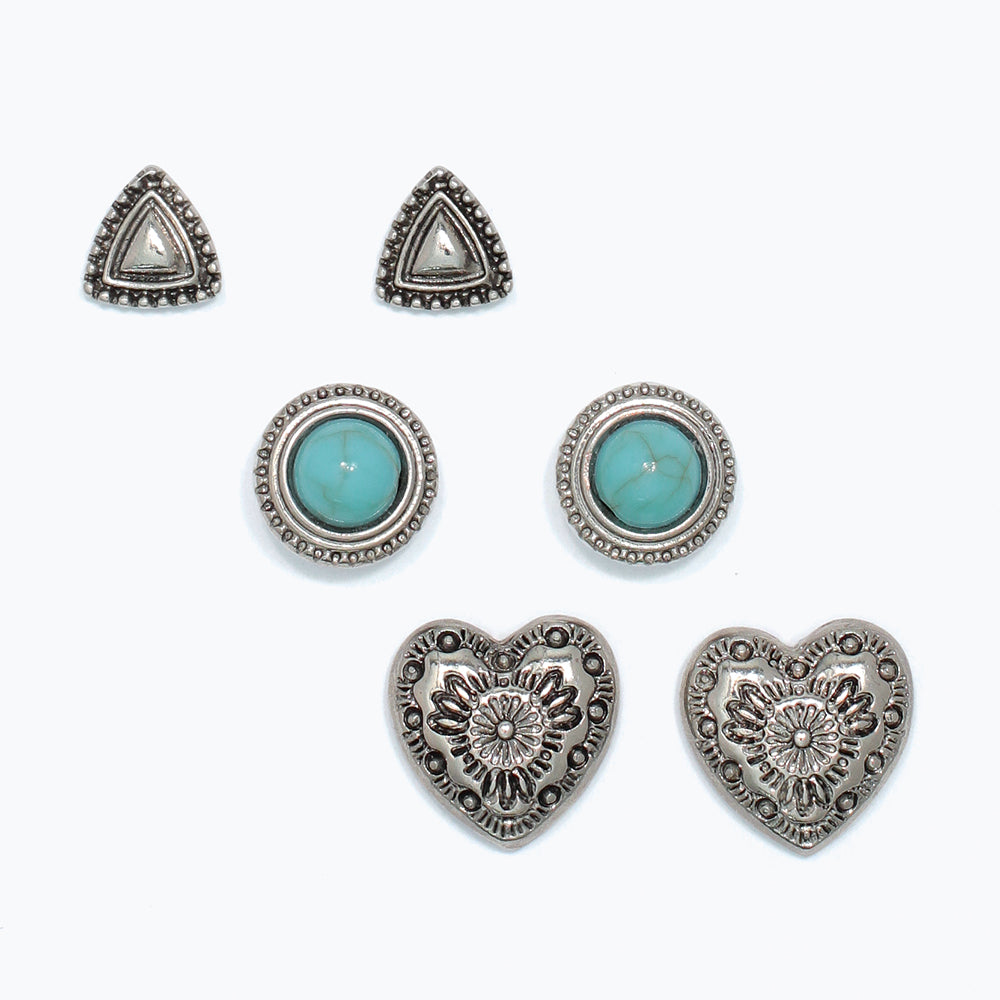 Silver and Turquoise Trio