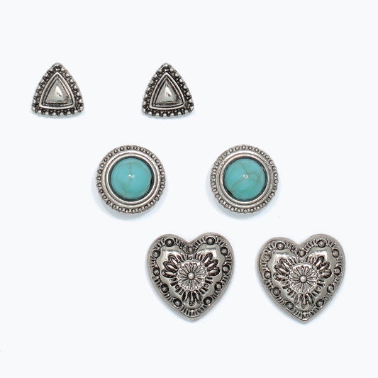 Silver and Turquoise Trio