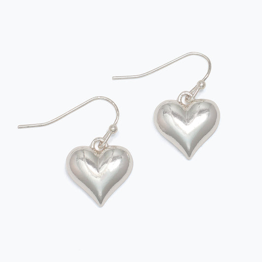 Polished Silver Hearts