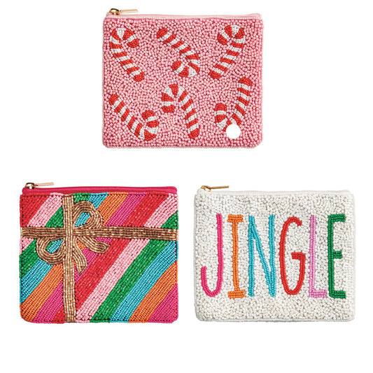 Holiday Beaded Pouch