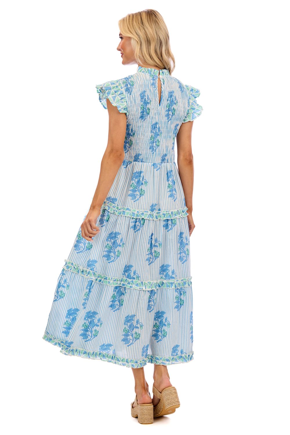 Perin Smocked Midi Dress