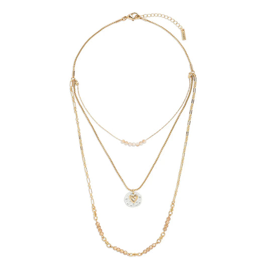 Beaded Love Champagne Necklace