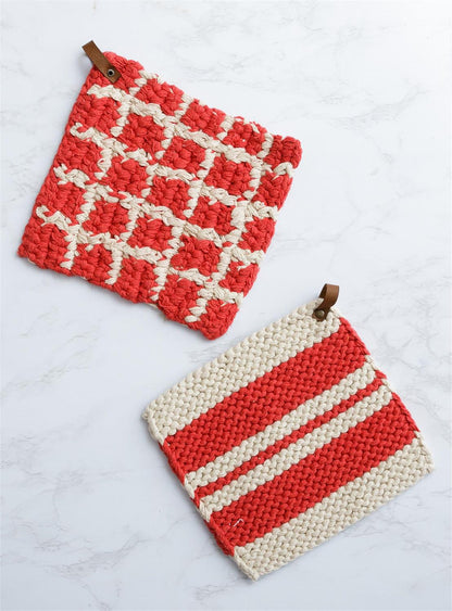 Americana Knitted Pot Holders