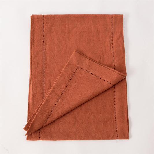 Rust Stonewashed Table Runner