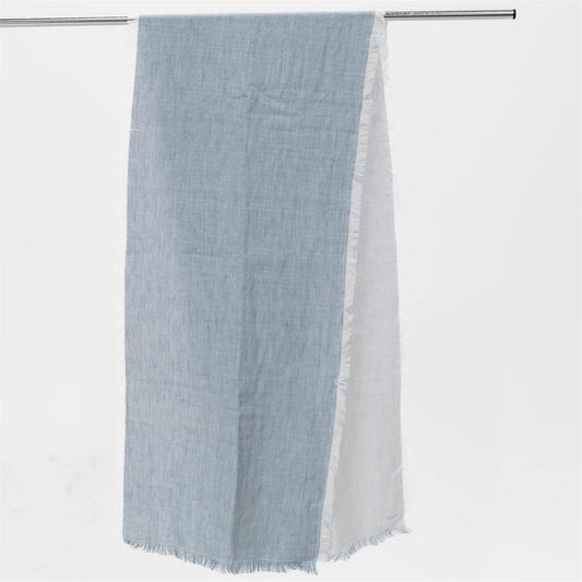 Soft Blue Chambray Table Runner