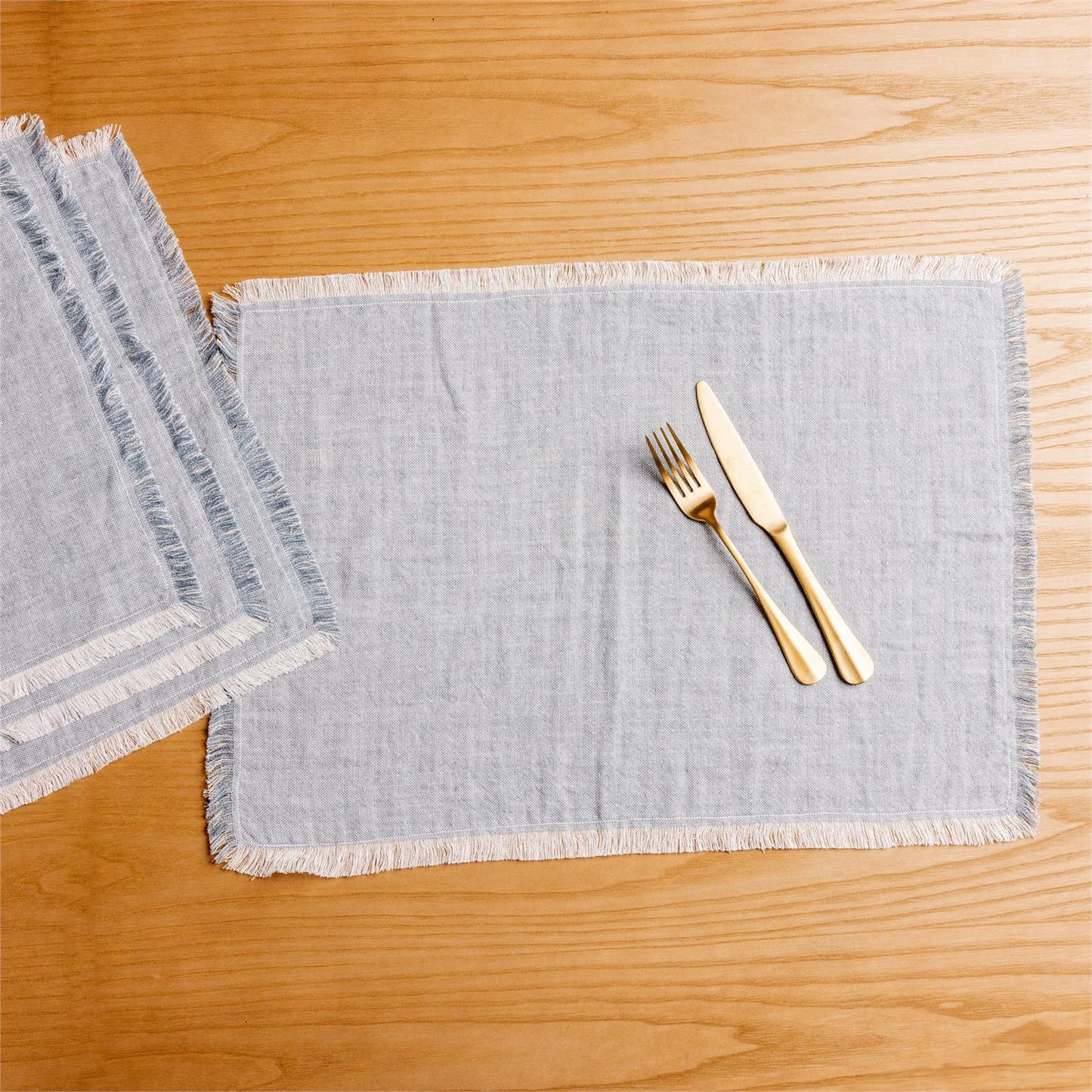 Soft Blue Chambray Placemats