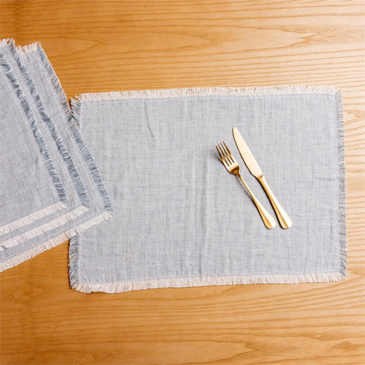 Soft Blue Chambray Placemats